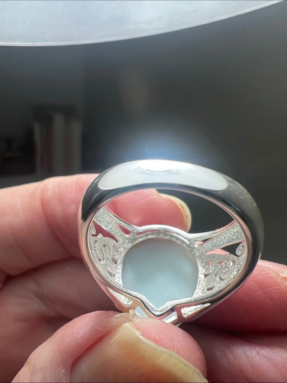 Teardrop Light Blue Gemstone 925 Sterling Silver - Heirloom Estate